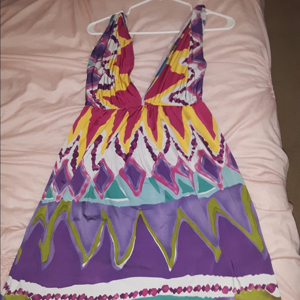 Colorful summer dress! Cool material Size M